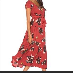 Free People All I Got Maxi Dress in Red Size 10